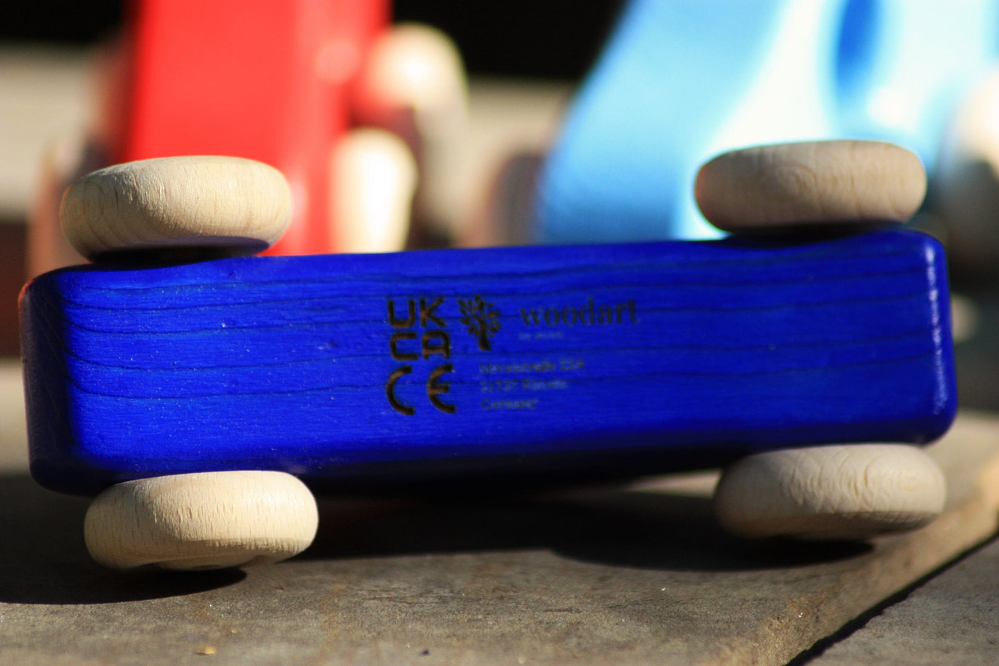Holzauto Blau