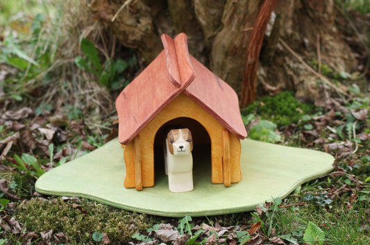 Hundehütte orange/rot