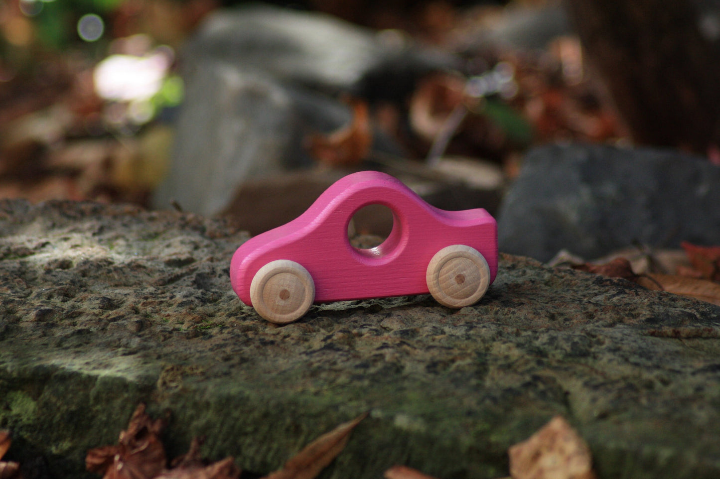 Holzauto Pink