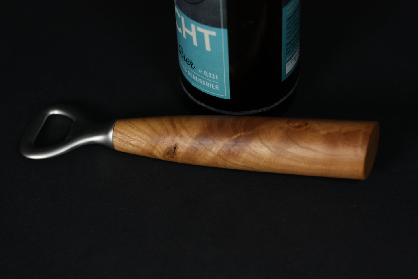 Design Flaschenöffner/Kapselheber mit Kirschbaumholz