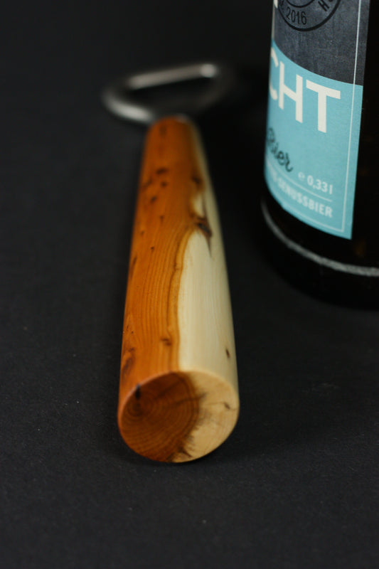 Design Flaschenöffner/Kapselheber mit Eibenholz