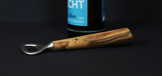 Design Flaschenöffner/Kapselheber mit Buchenholz