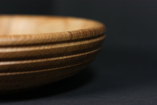 Handgedrechselte Eichenholzschale