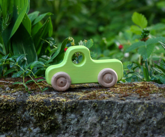 Holz-Lkw/Pickup Leuchtgrün