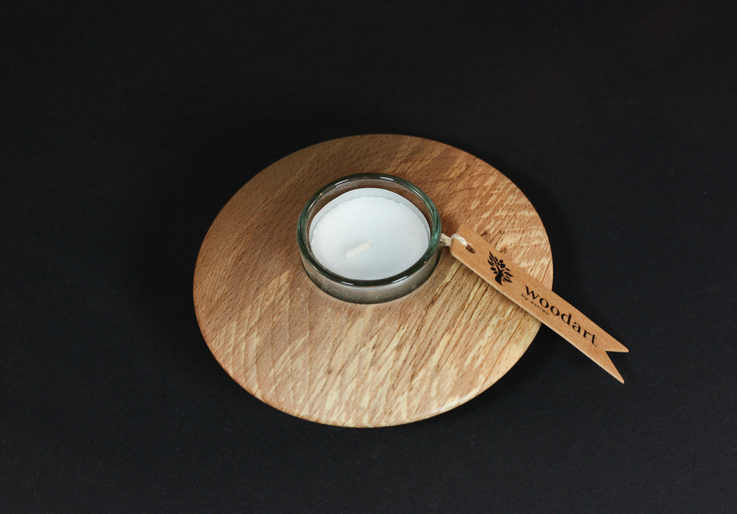 Teelichthalter aus Buchenholz