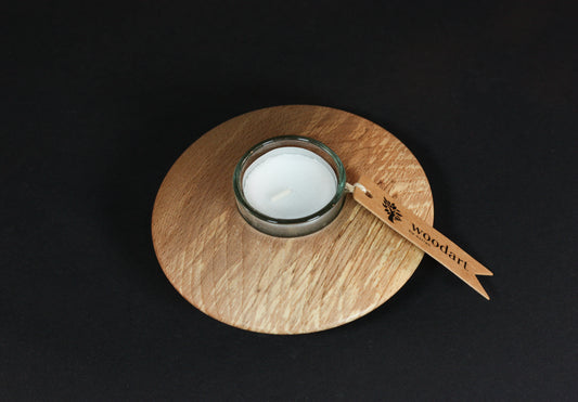 Teelichthalter aus Buchenholz