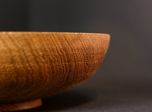 Handgedrechselte Eichenholzschale