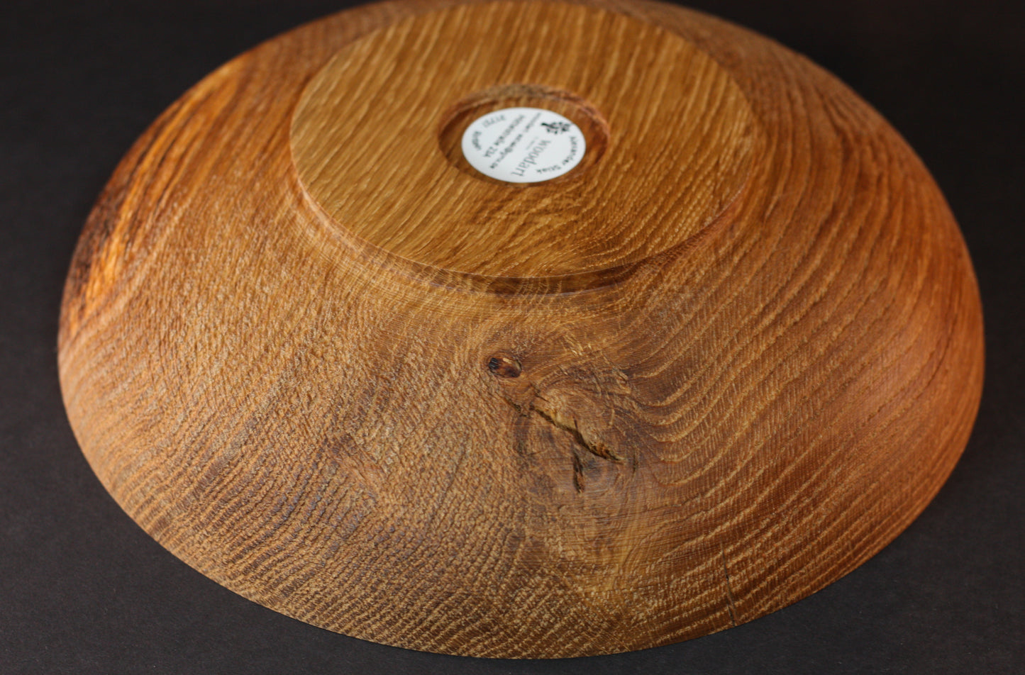 Handgedrechselte Eichenholzschale