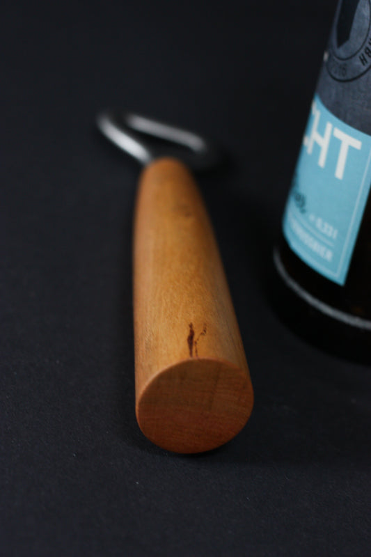 Design Flaschenöffner/Kapselheber mit Zwetschgenholz