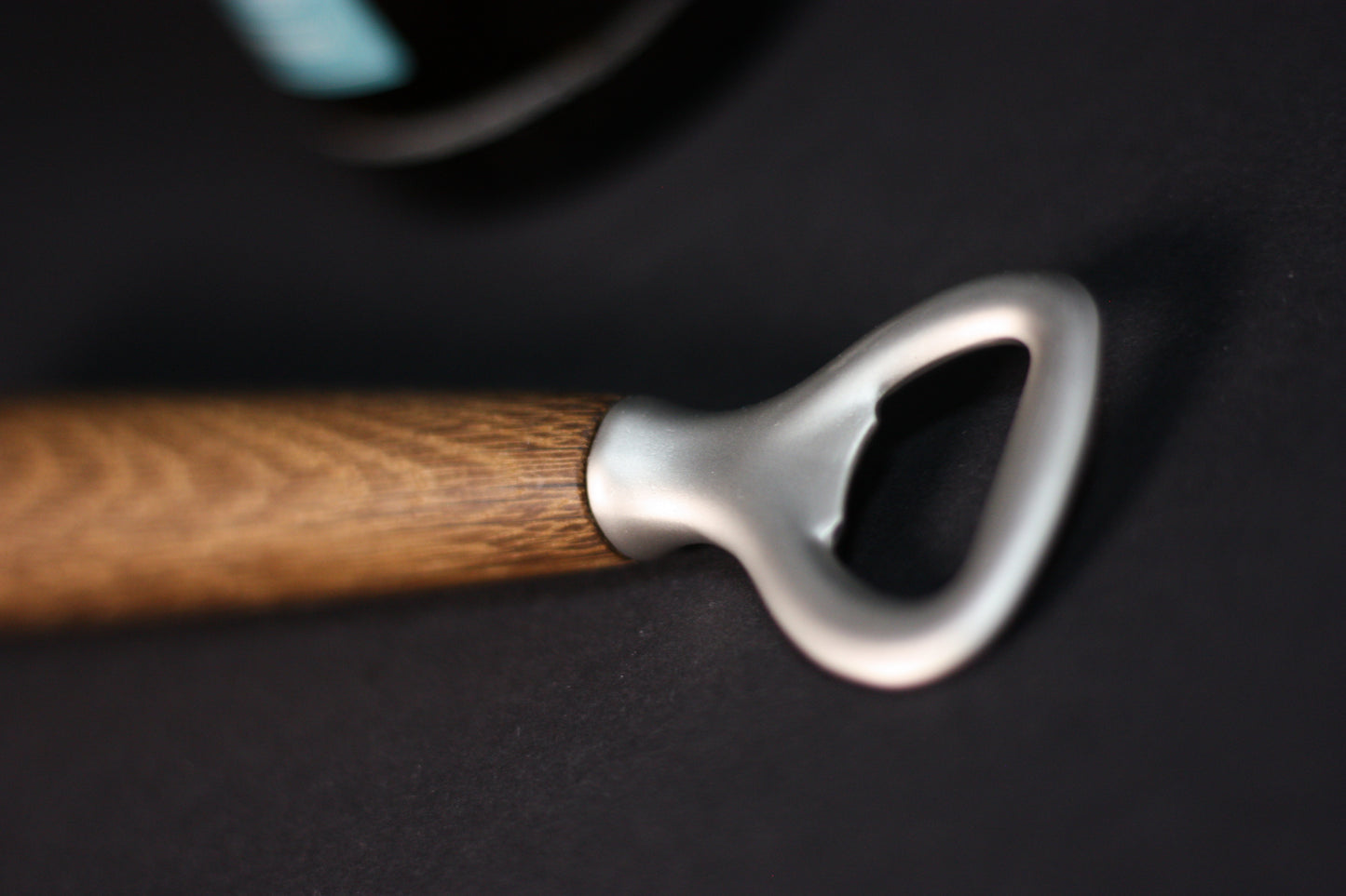 Design Flaschenöffner/Kapselheber mit Eichenholz