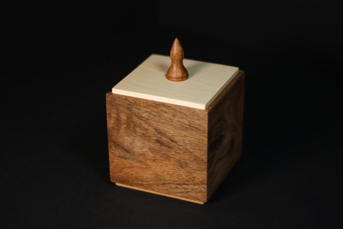 Handgefertigte Holzbox aus Ahorn & Walnuss