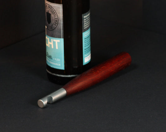 Design Flaschenöffner/Kapselheber mit Padouk