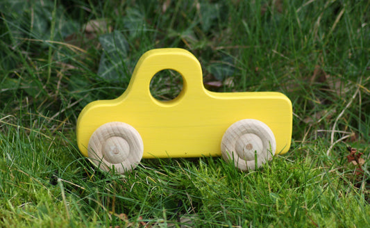 Holz-Lkw/Pickup Gelb