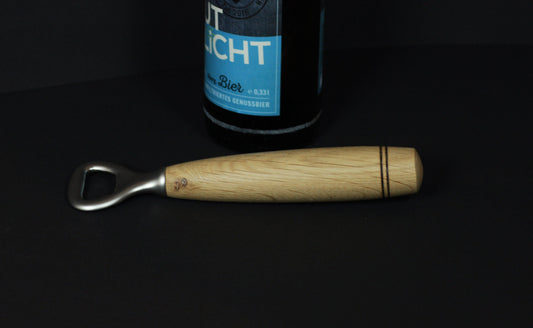 Design Flaschenöffner/Kapselheber mit Eichenholz