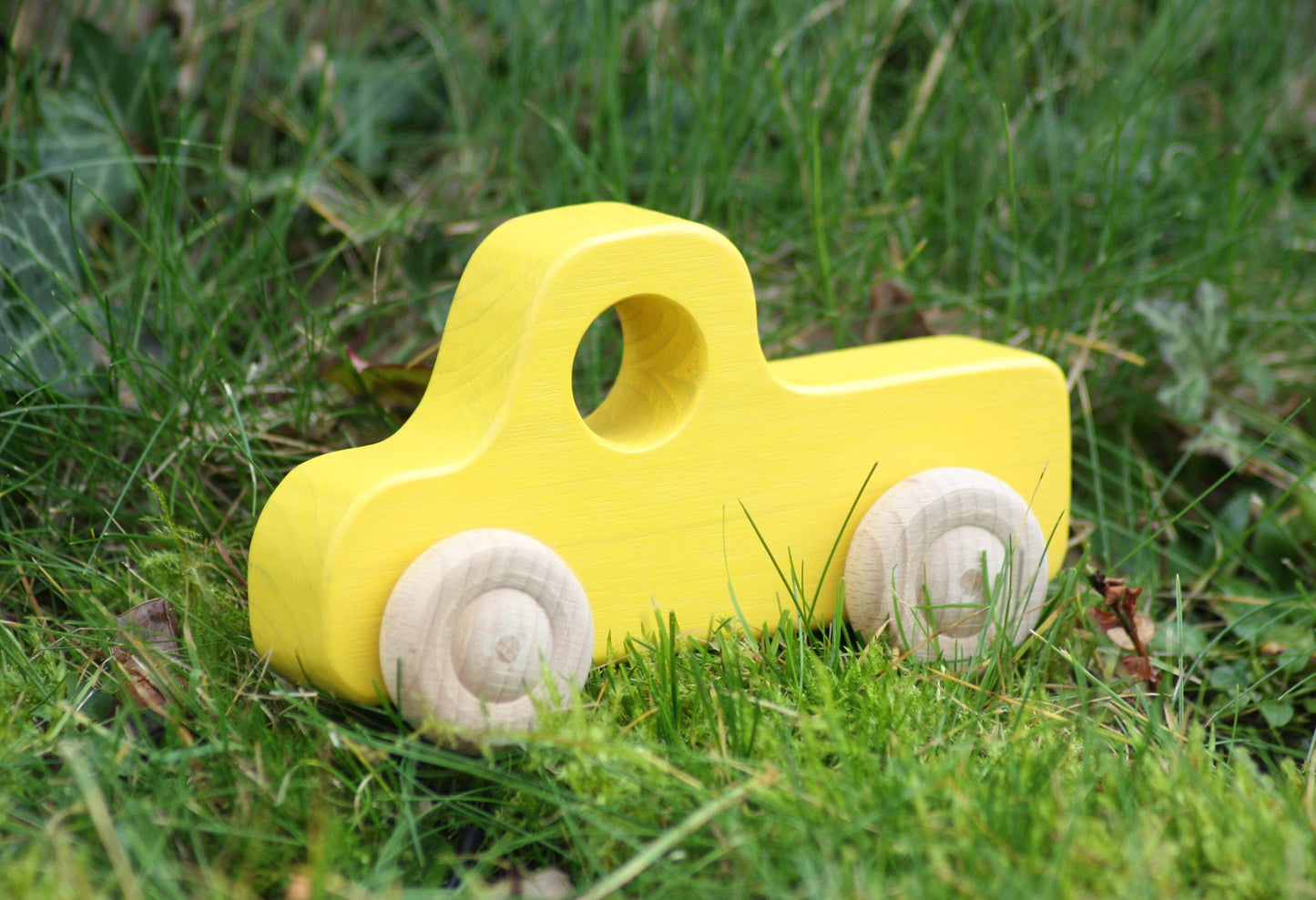 Holz-Lkw/Pickup Gelb