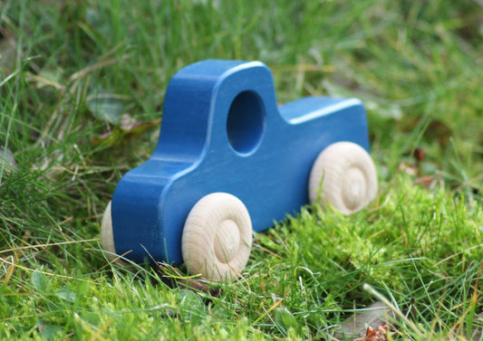 Holz-Lkw/Pickup Blau