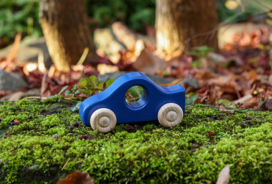 Holzauto Kobaltblau