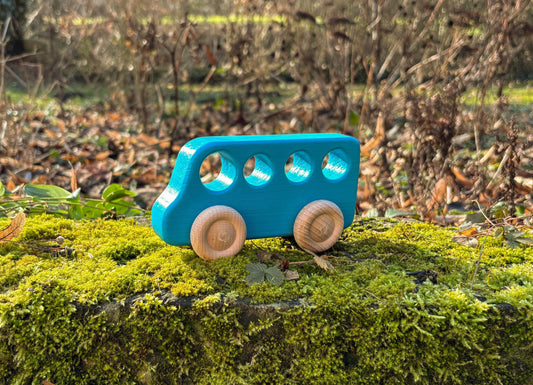 Holz-Bus Türkis